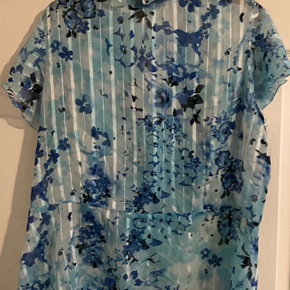 Studio 1940 Blue Sheer Women's Top, Size 18/20 - Picture 8 of 12
